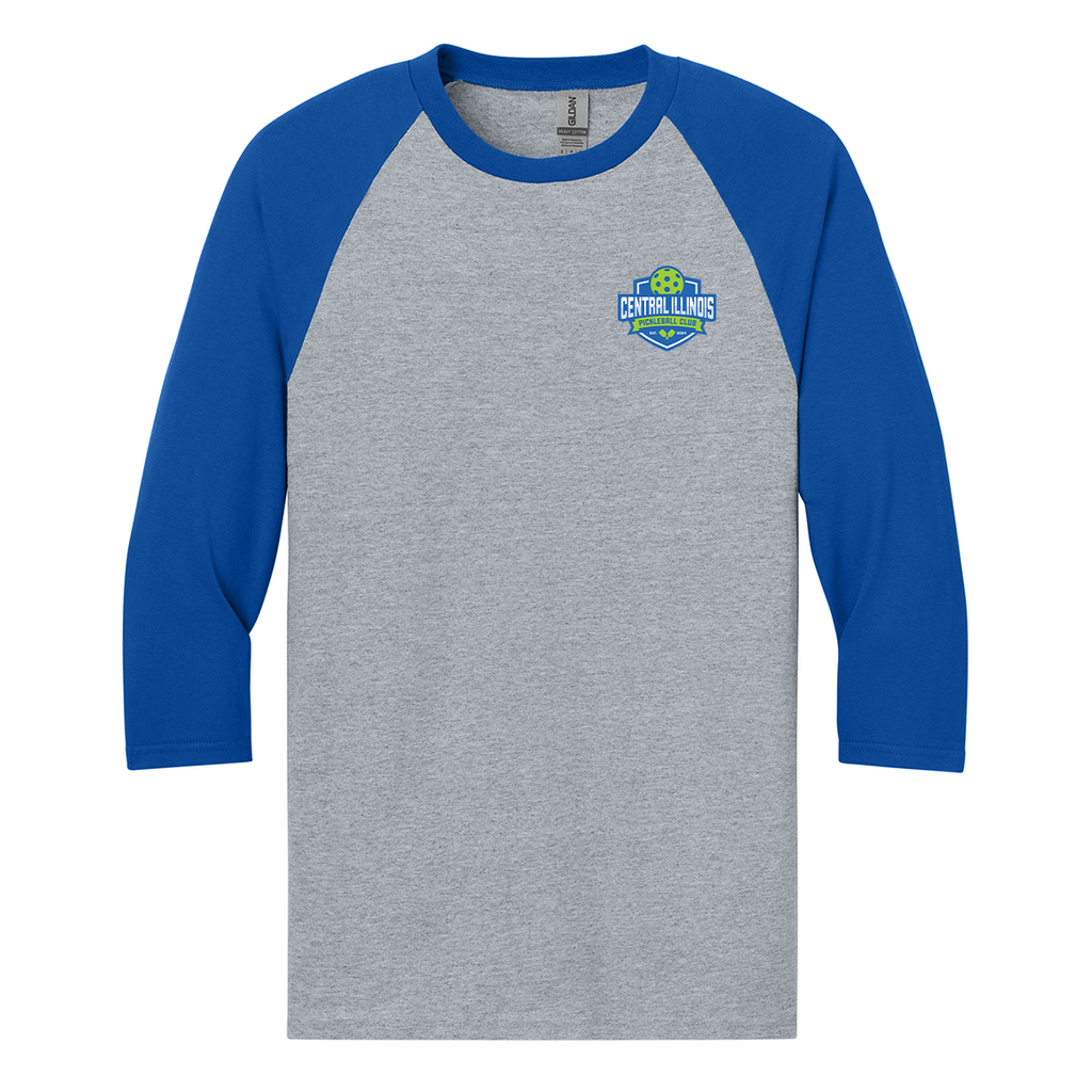 CIPC - Central Illinois Pickleball Club - 3/4-Sleeve Raglan T-Shirt