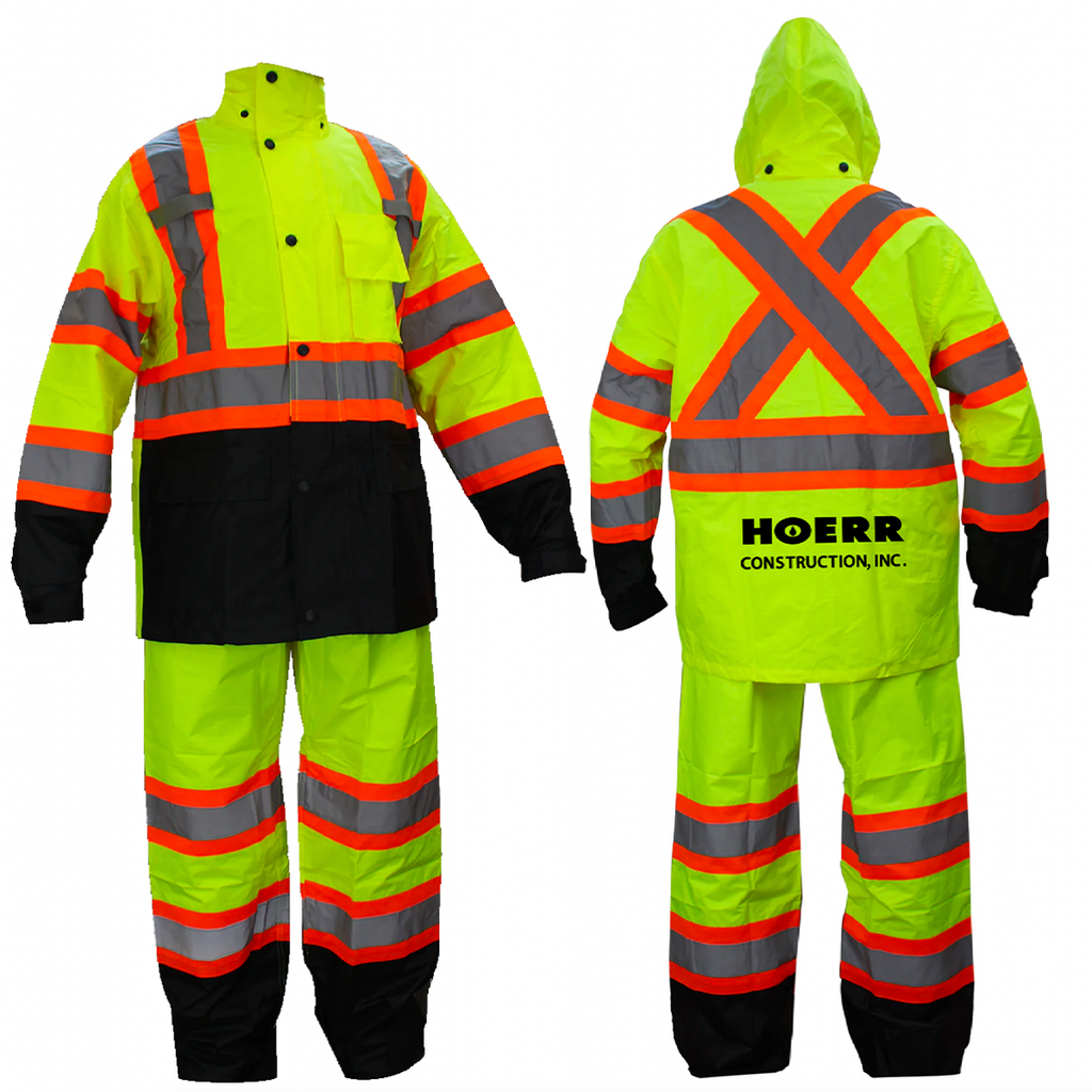 HC22 - DF - Hoerr Construction - Safety Rain Suit