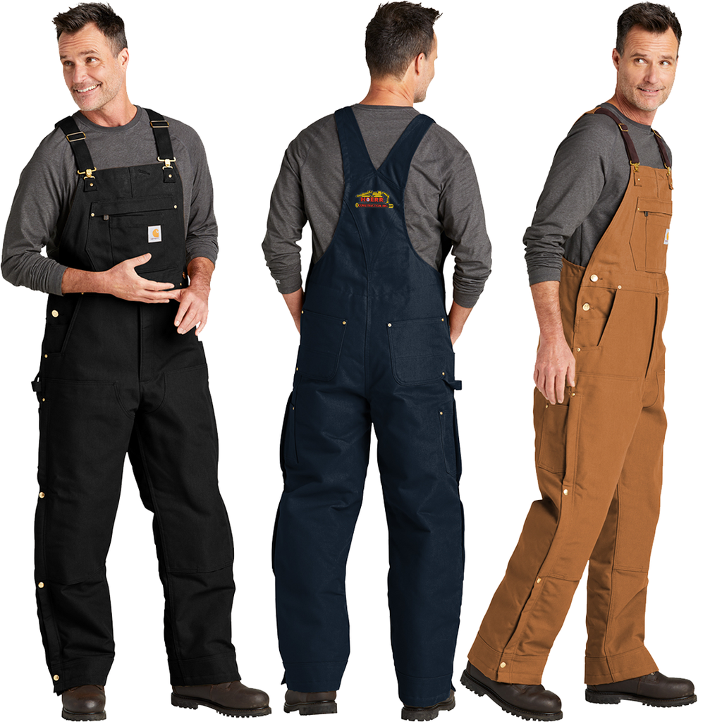 HC22 - EMB - Hoerr Construction - Men's Insulated Bib Overalls (Short and Tall Sizes Included)