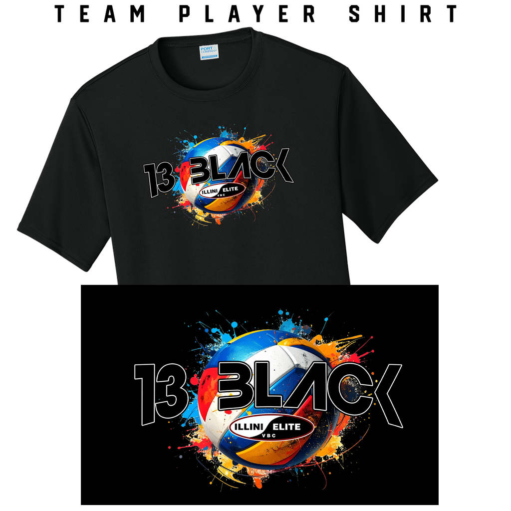 13BV - 13 Black Volleyball - Team Player Shirt
