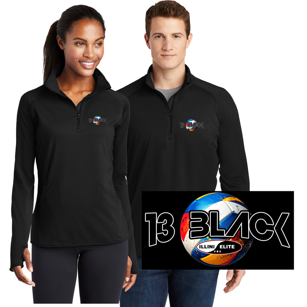 13BV - 13 Black Volleyball - Stretch 1/4-zip  Pullover
