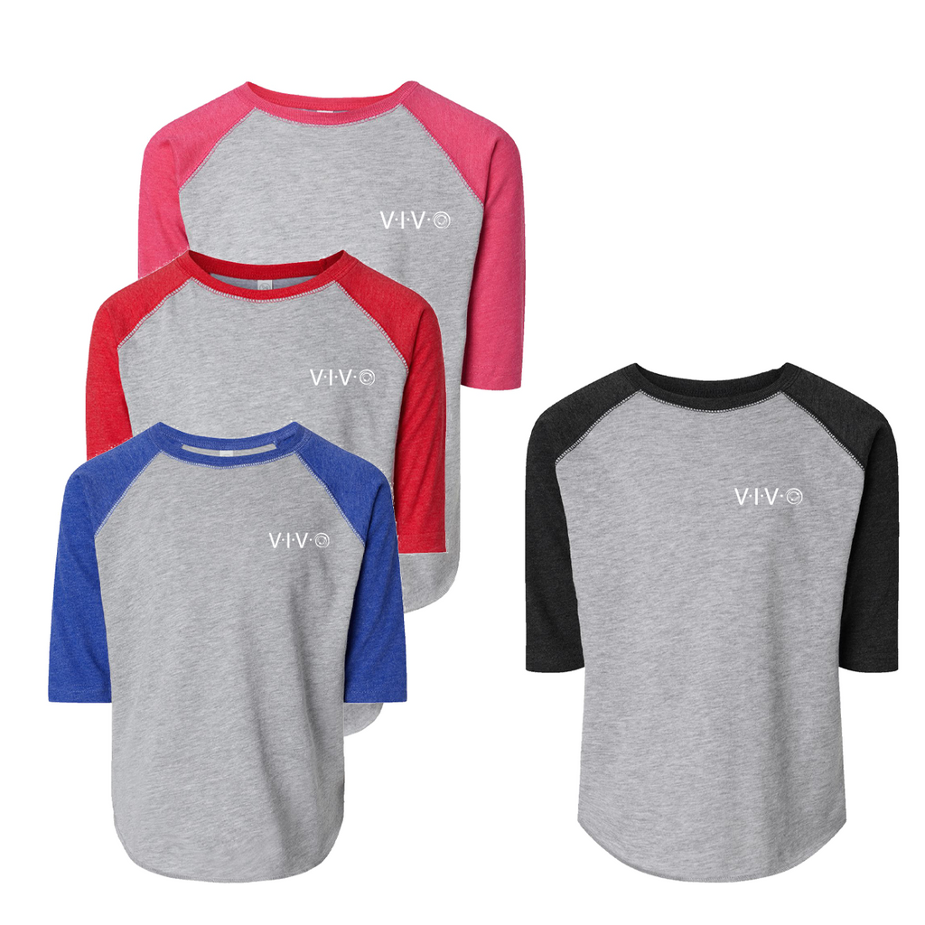 VIVO - Vivo Apparel - Toddler Baseball Fine Jersey 3/4-Sleeve