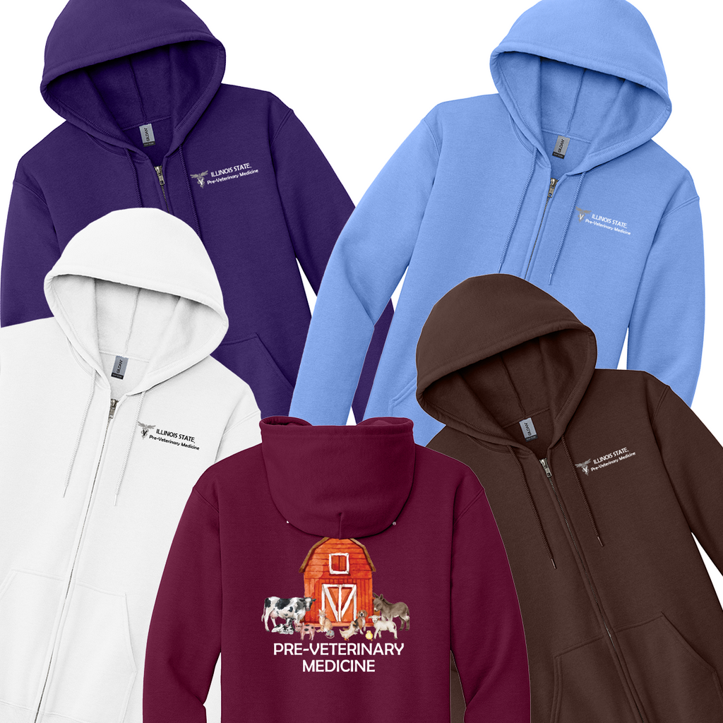 ISUAG25 - SPVA - Hooded Zip Sweatshirt - "Pre-Vet Logo"