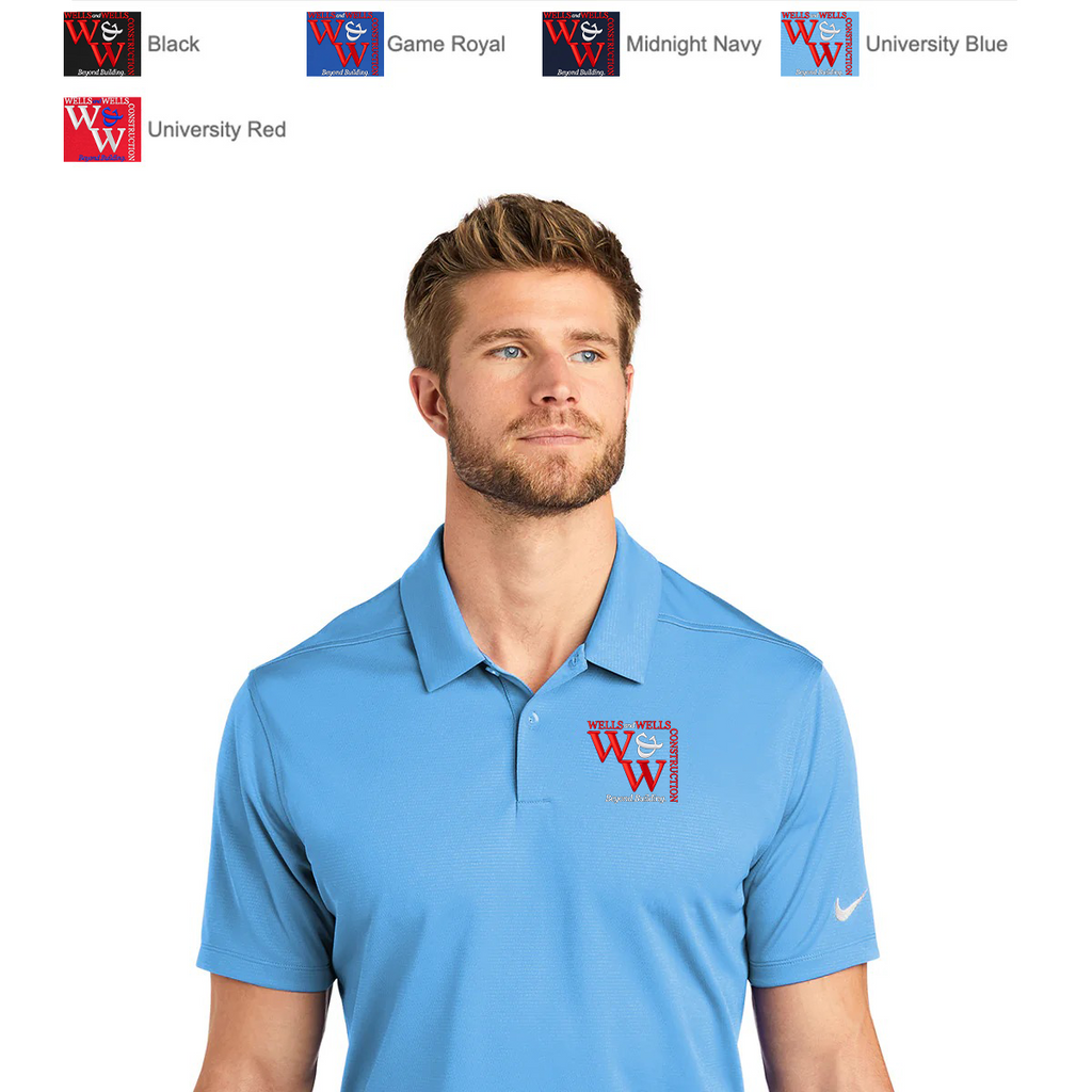 WWC22 - Wells & Wells Construction - EMB - Nike Dry Solid Polo