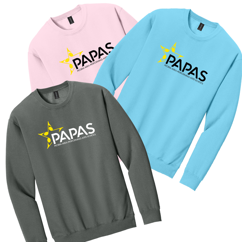 PAPAS - Peoria Area Performance Arts School - PAPAS - Midweight Crewneck Sweatshirt