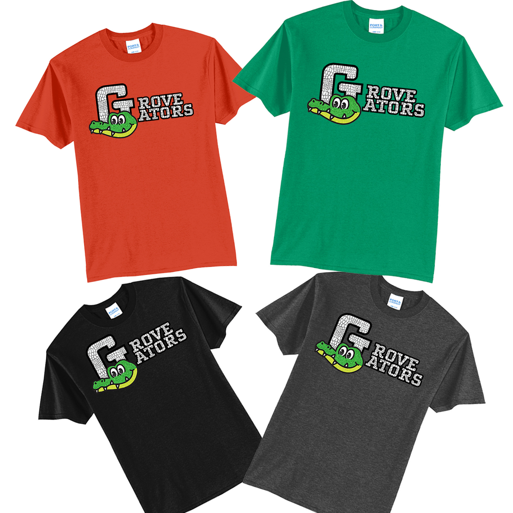 GGFS25 - Grove Gators Fall Spirit Wear - Short Sleeve Cotton Blend Tee "Scales Print"