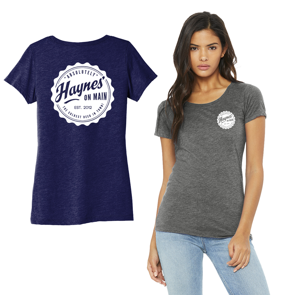 HOM23 - Haynes' on Main - Ladies' Triblend Tee
