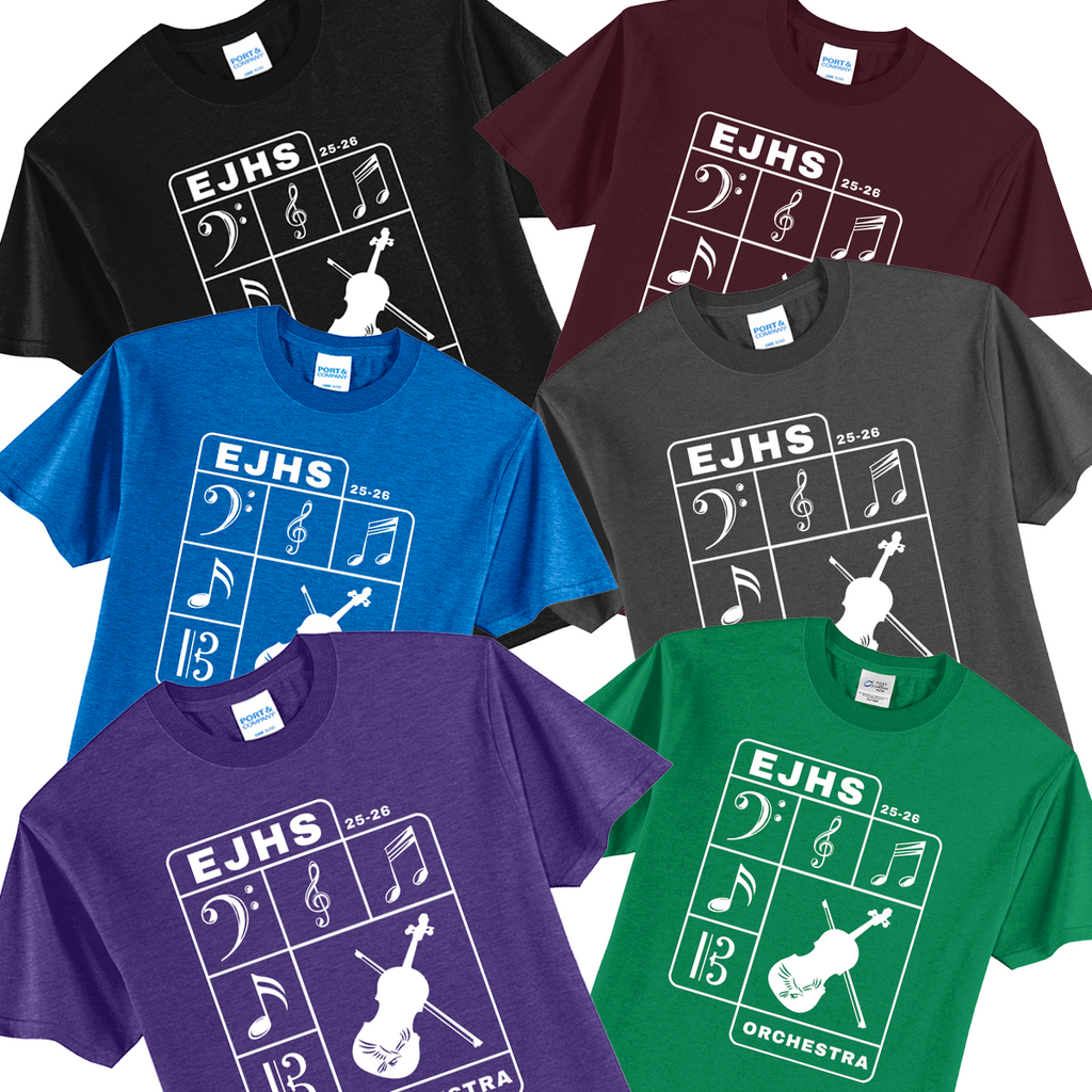 EJHO25 - Evans Jr. High Orchestra - Short Sleeve Cotton Poly Blend Tee