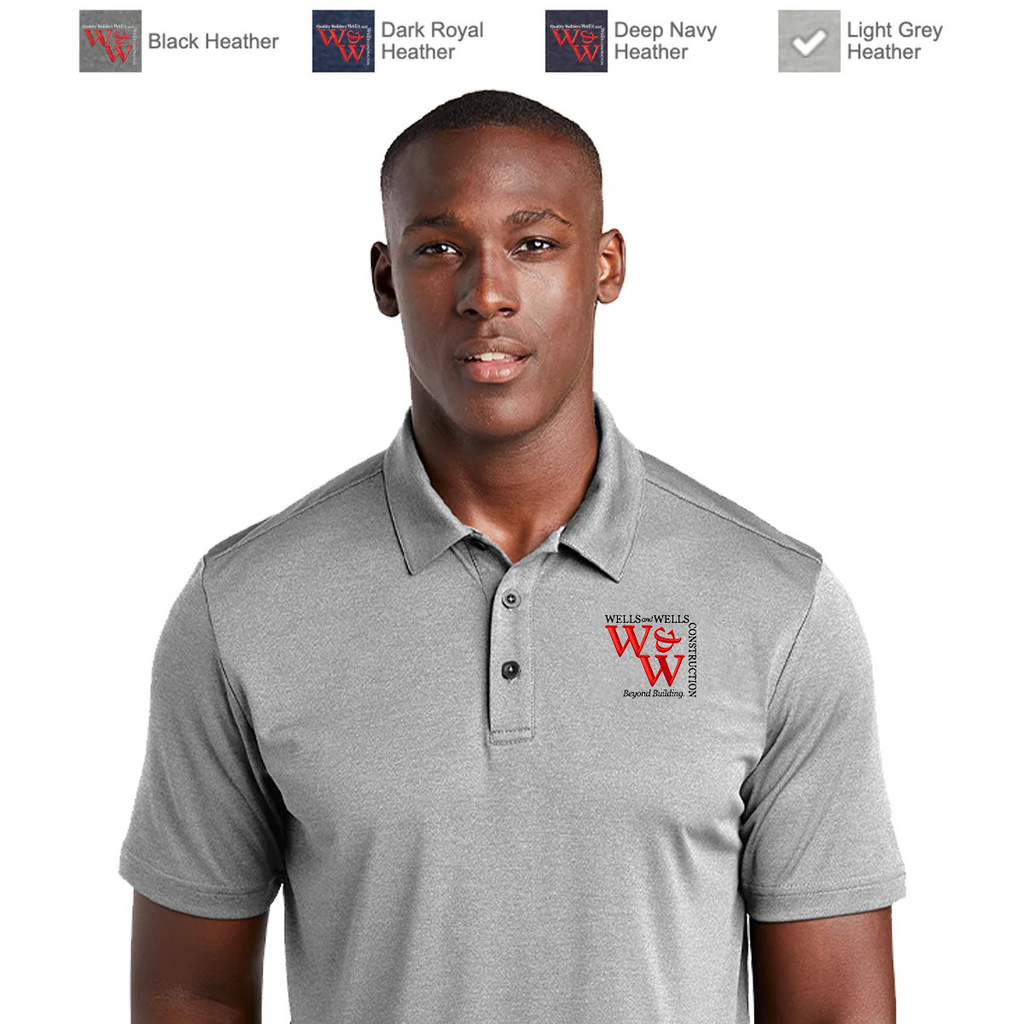 WWC22 - Wells & Wells Construction - EMB - Sport-Tek Wicking Polo