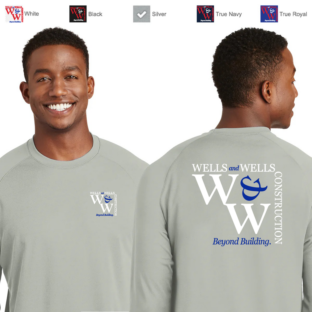 WWC22 - Wells & Wells Construction - Sport-tek Dry Zone Long Sleeve Raglan