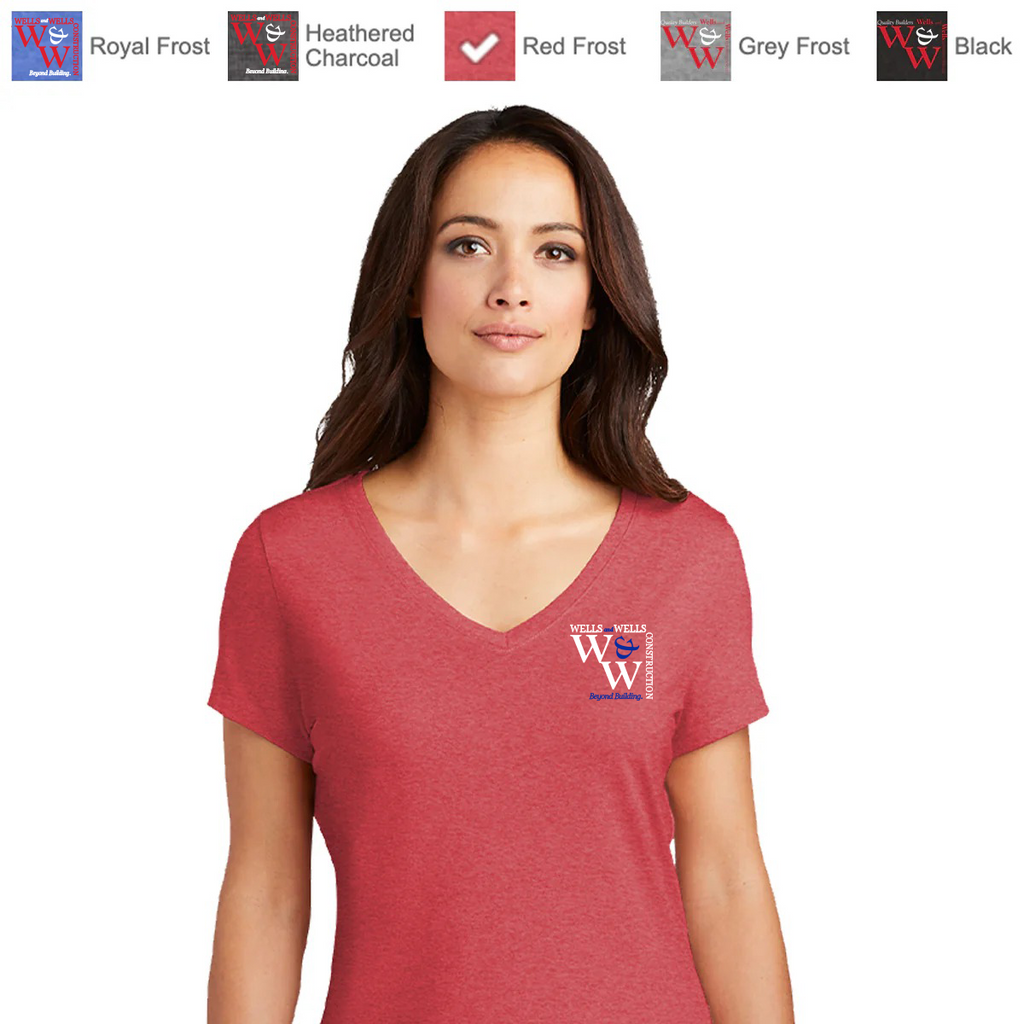 WWC22 - Wells & Wells Ladies - Women's Tri-blend V-neck