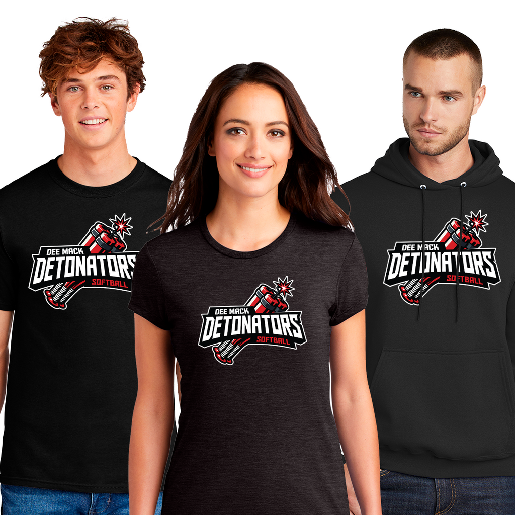 MRDS - MacRec Detonators Softball - "Detonators Dynamite" Print Lineup