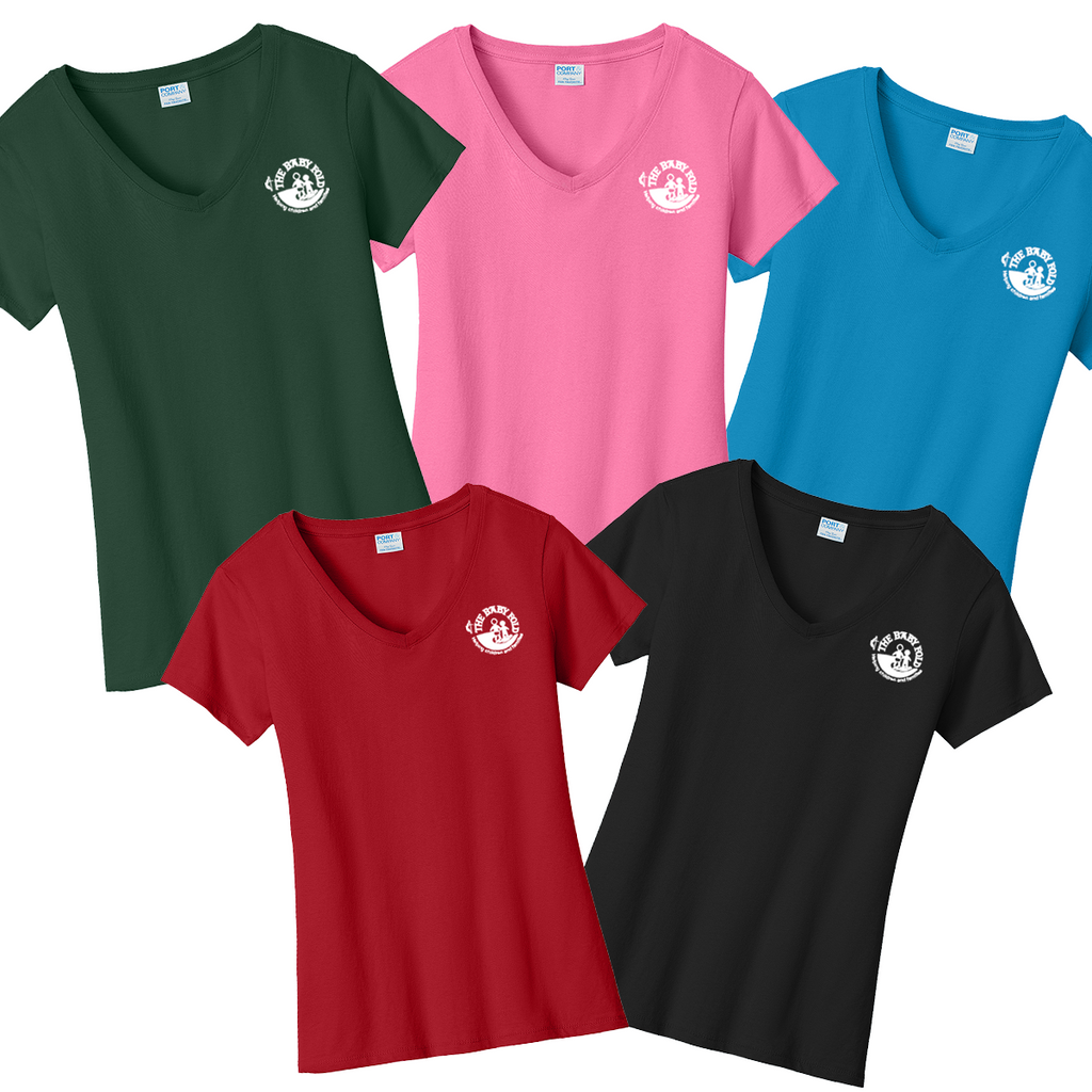 Baby Fold - Women's V-neck Ring-Spun Cotton Tee