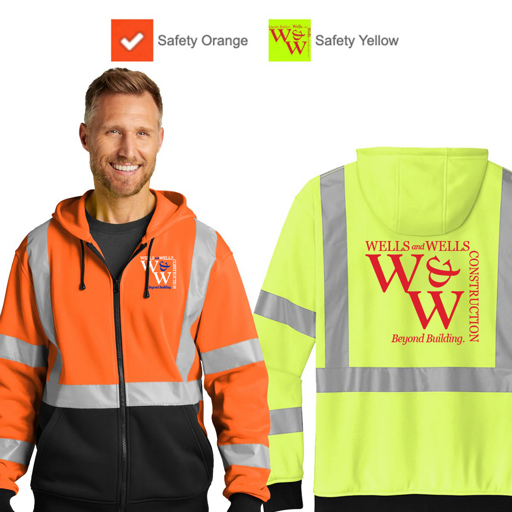 WWC22 - Wells & Wells Construction - Cornerstone ANSI Full Zip Hoodie