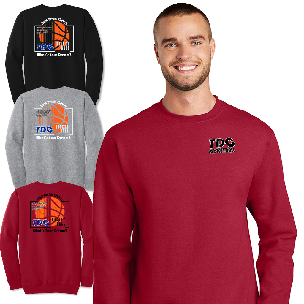 TDCB25 - Team Dream Chasers Basketball - Fleece Crewneck Sweatshirt