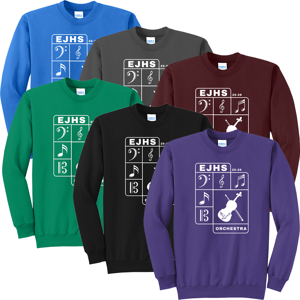 EJHO25 - Evans Jr. High Orchestra - Fleece Crewneck Sweatshirt