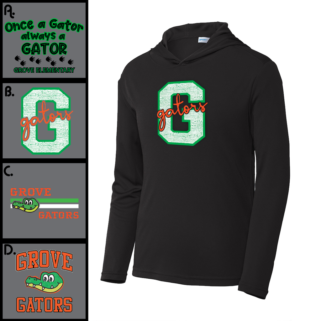 GGE26 - Grove Gators Elementary - Wicking Hooded Pullover