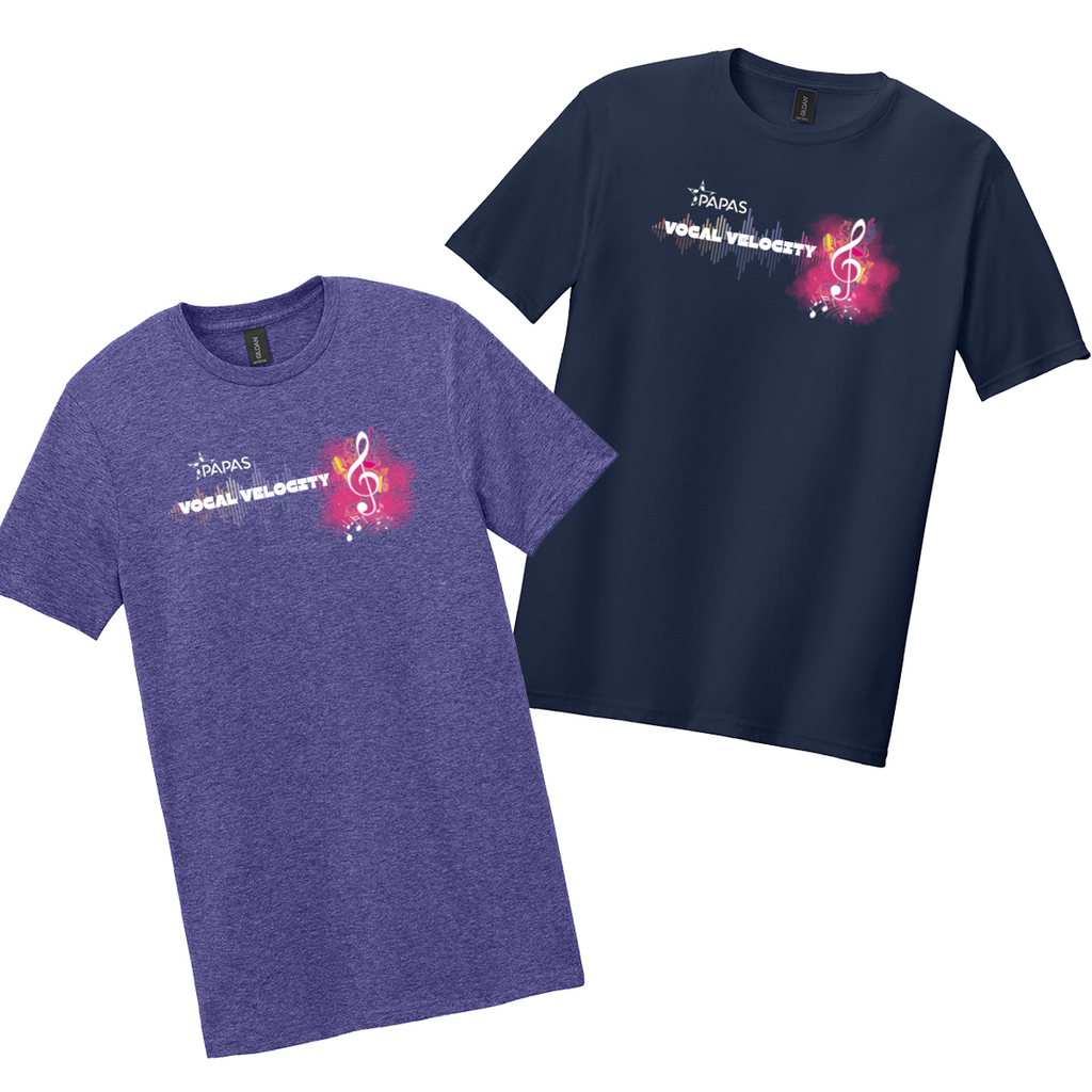 PAPAS - Peoria Area Performance Arts School - Vocal Velocity - Short Sleeve Tee