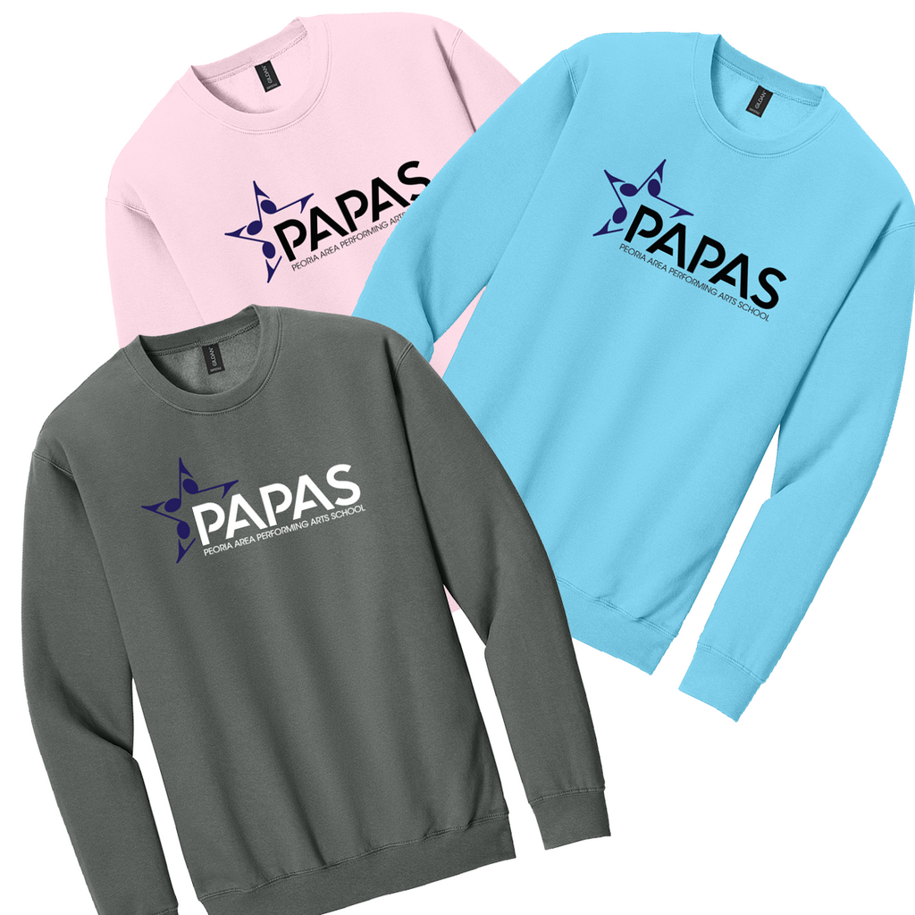 PAPAS - Peoria Area Performance Arts School - PAPAS - Midweight Crewneck Sweatshirt
