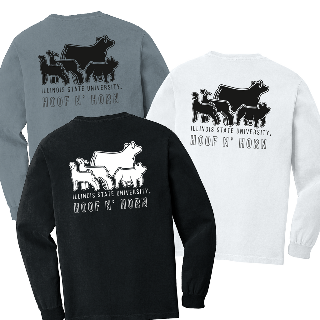 ISUAG25 - Hoof N Horn - Heavyweight Long Sleeve Pocket Tee - "Hoof"