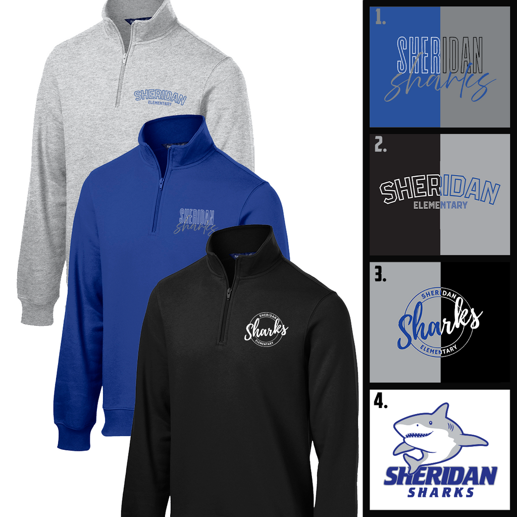 SE25 - Sheridan Elementary - 1/4-Zip Sweatshirt