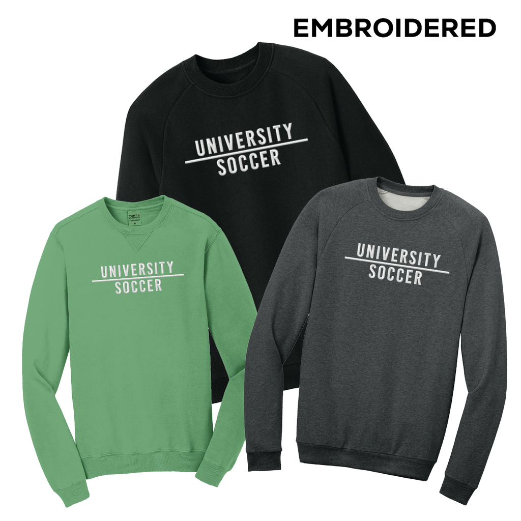 UHS25 - U-High Soccer - EMB - Crewneck Sweatshirt - Simple Design