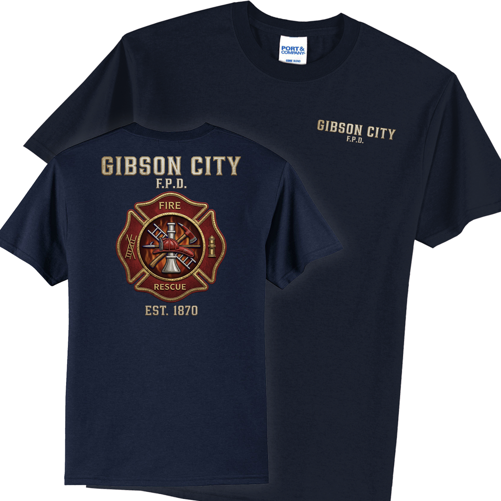 GCFD - Gibson City Fire Dept - Patch Like Print