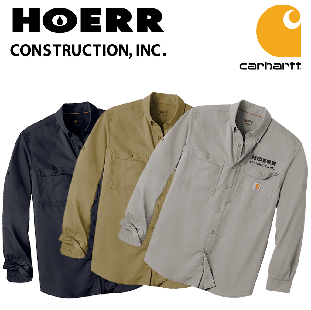 HC - Hoerr Construction - Carhartt Rugged Professional Series Long Sleeve Shirt - EMB