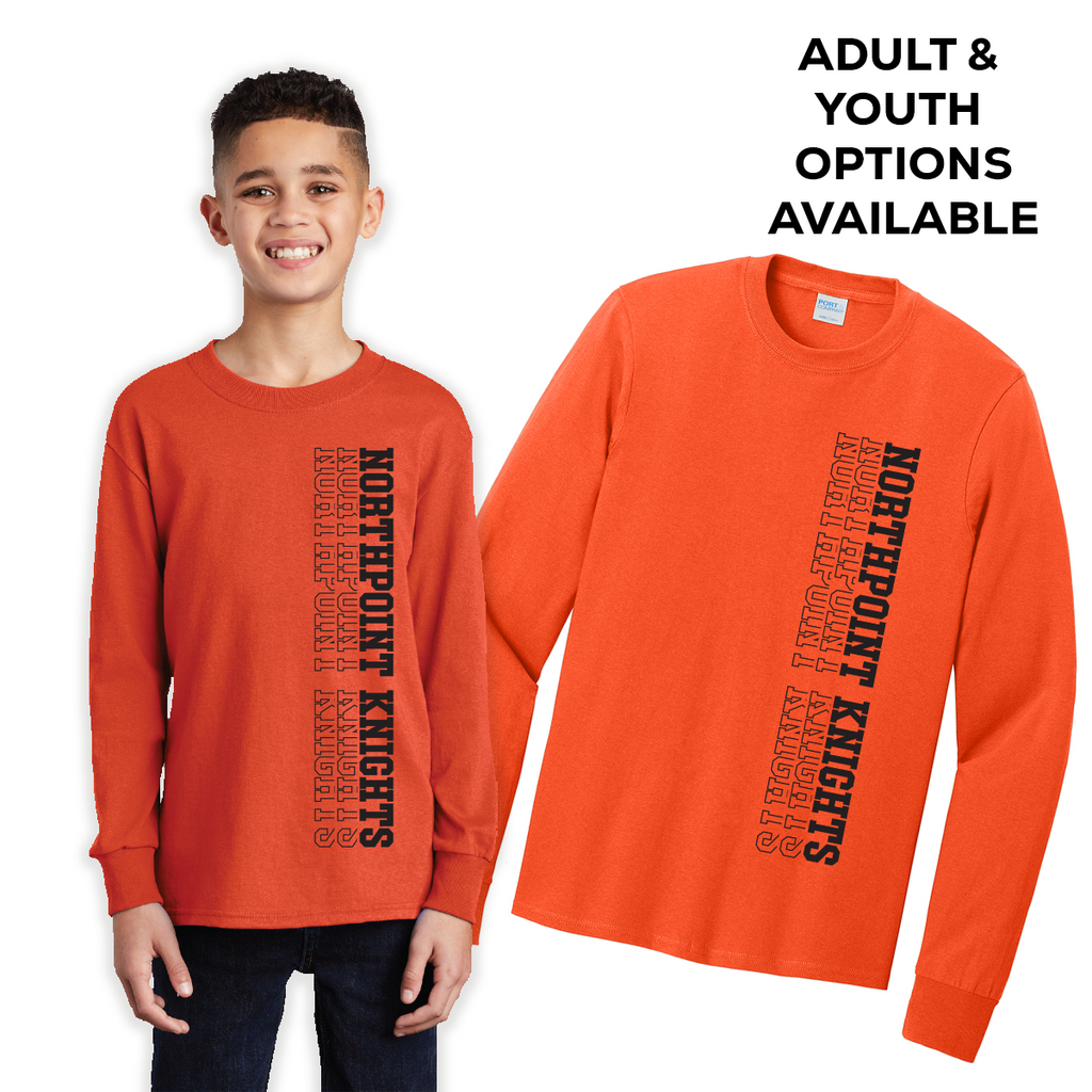 NPKG25 - 2025 Northpoint Spring Apparel - Long Sleeve Cotton Tee - "Northpoint Knights"