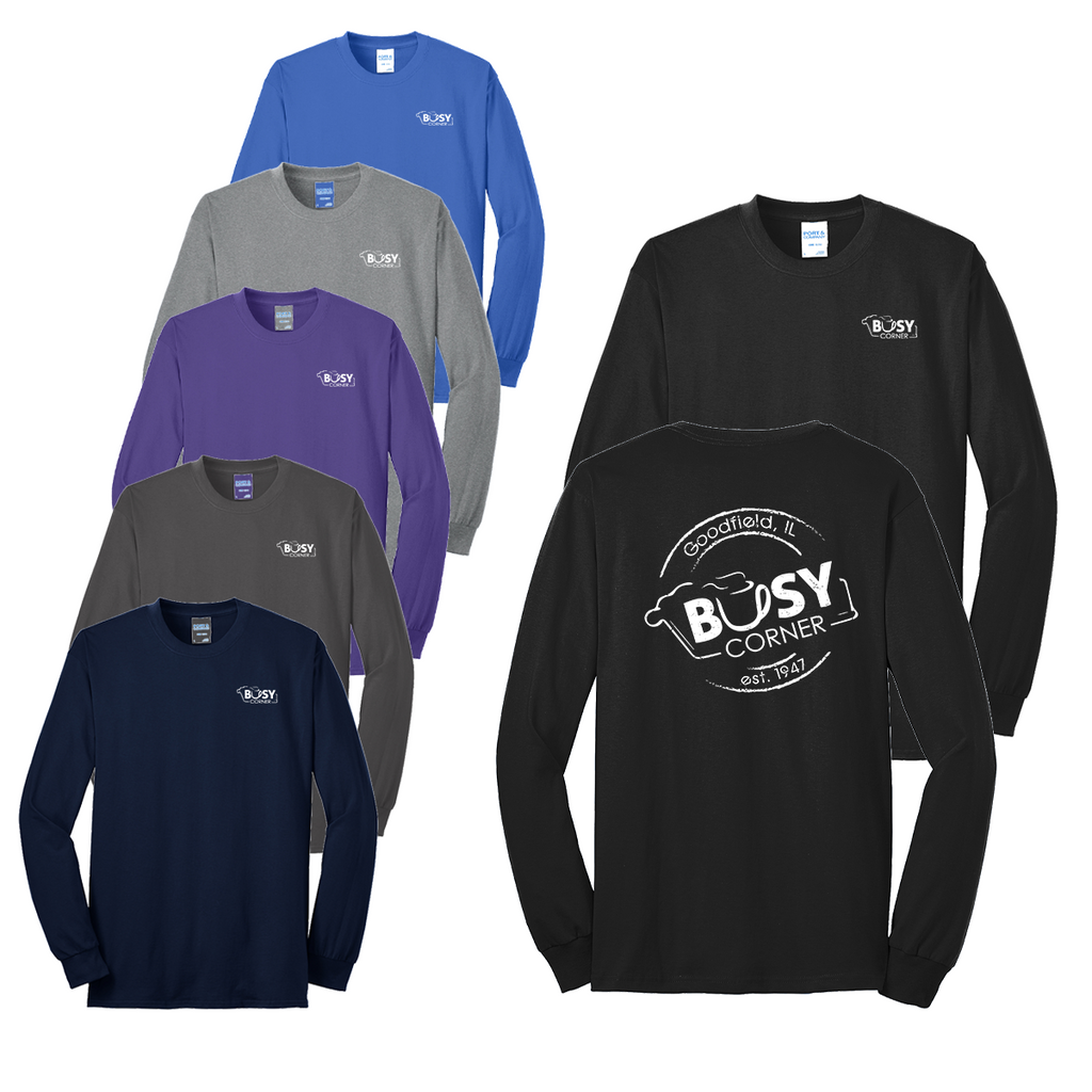 Busy Corner - Long Sleeve Cotton Poly Tee