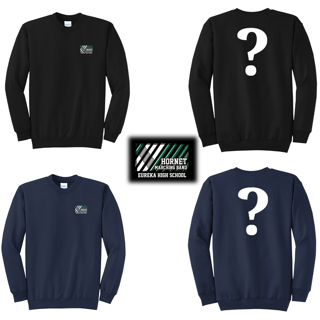EHSMB25 - Eureka High School Marching Band - Core Fleece Crewneck Sweatshirt - Uniform Logo W/ Show Print