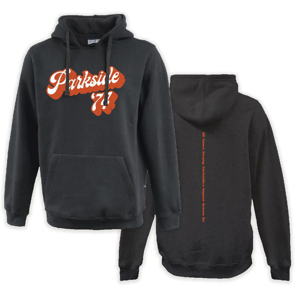 PSHB25 - Black Rugger Hoodie "Parkside '74 Print"