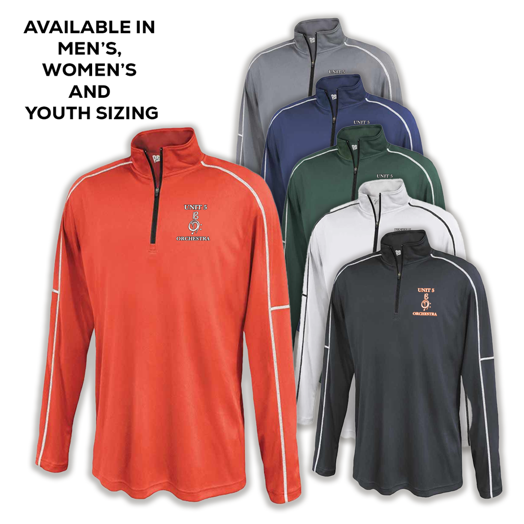 UN5 - Unit 5 Orchestra Spirit Wear - Poly Performance Interlock 1/4 ZIp Pullover