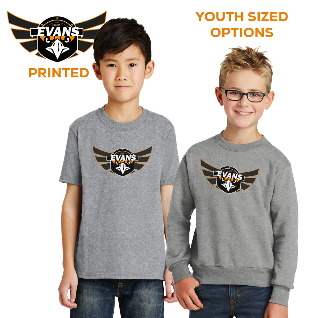 EJH25 - Evans Jr. High Spring 2025 - Youth Tee and Crewnecks - Eagle Design