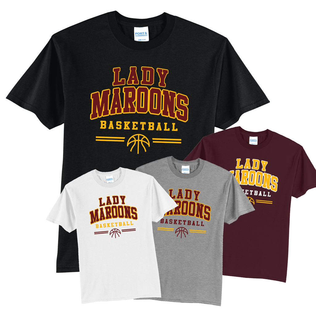 CJHGB26 - Clinton JH Girls Basketball - 50/50 T-Shirt