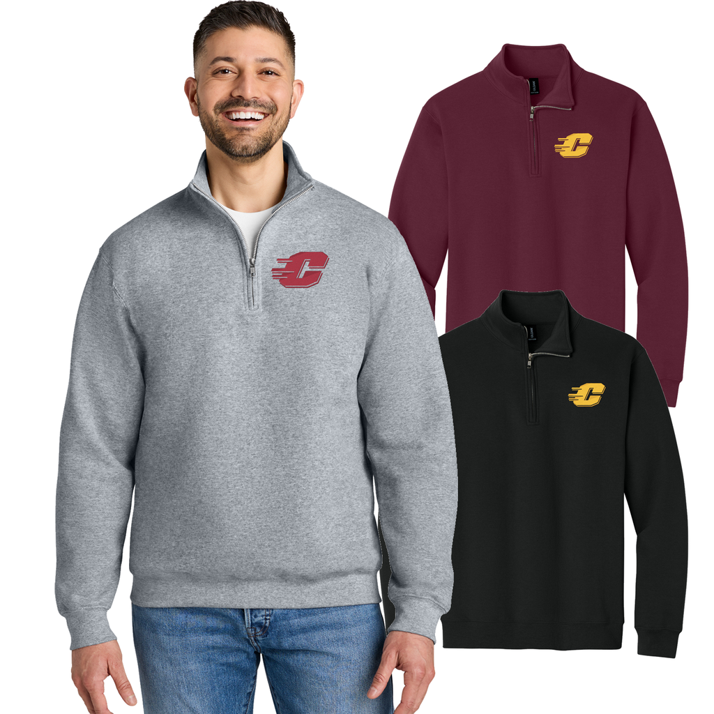 CJHGB26 - EMB - Clinton JH Girls Basketball - Heavy Blend™ 1/4-Zip Sweatshirt