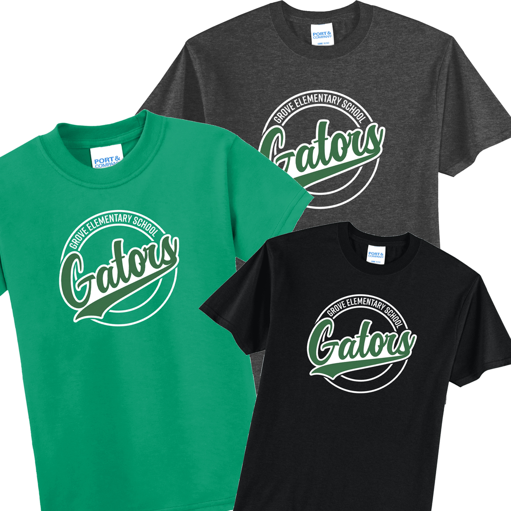 GGS26F - Grove Elementary - Adult T-Shirt - Grove Circle Print