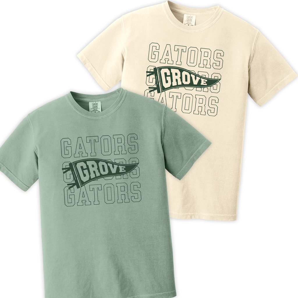 GGS26F - Grove Elementary - Adult T-Shirt - Gator Flag Print