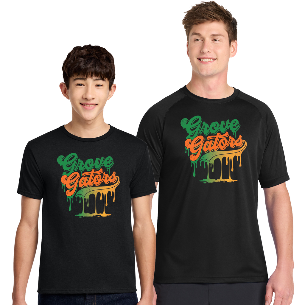 GGS26F - Grove Elementary - WICKING Shirt Grove Gators Drip