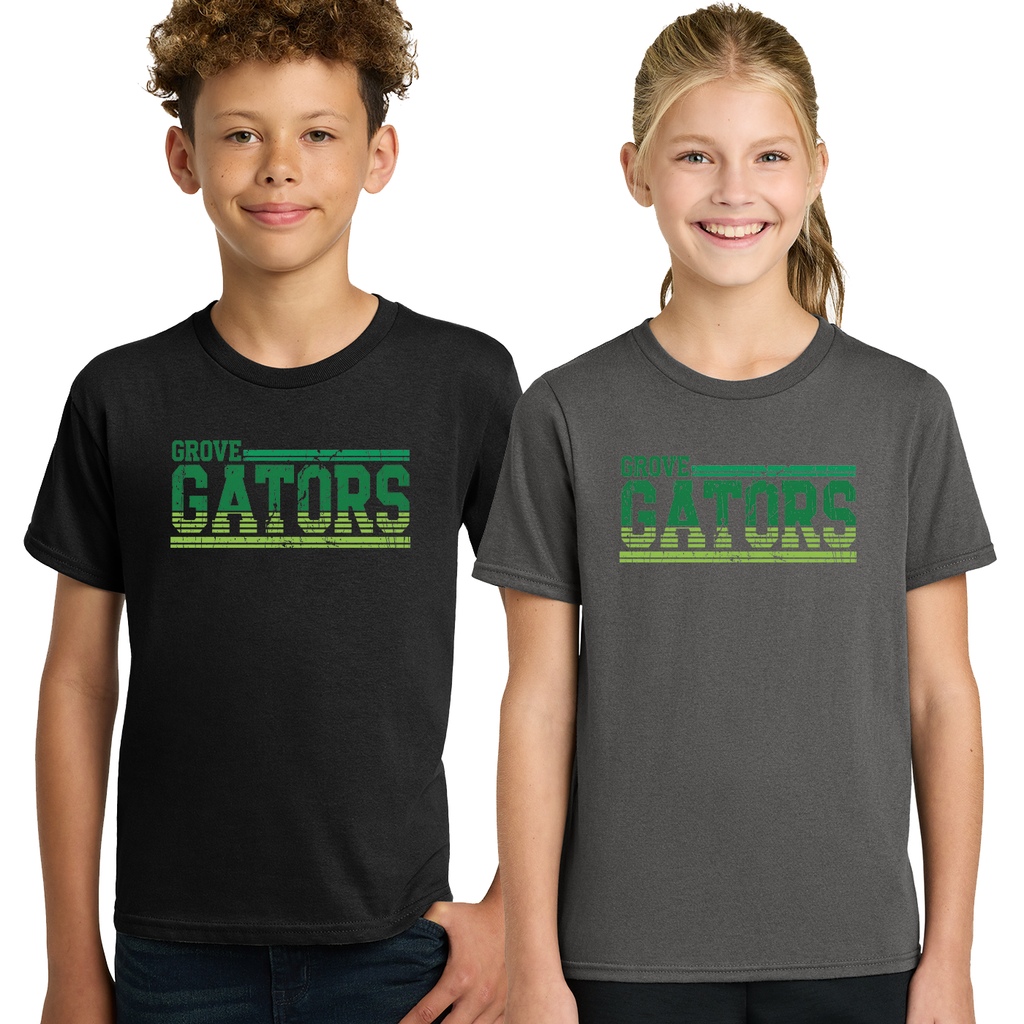 GGS26F - Grove Elementary - Youth T-Shirt - Grove Gators Line Print