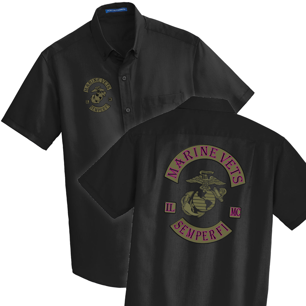 MV - EMB - Marine Vets MC Dress Cut Tee