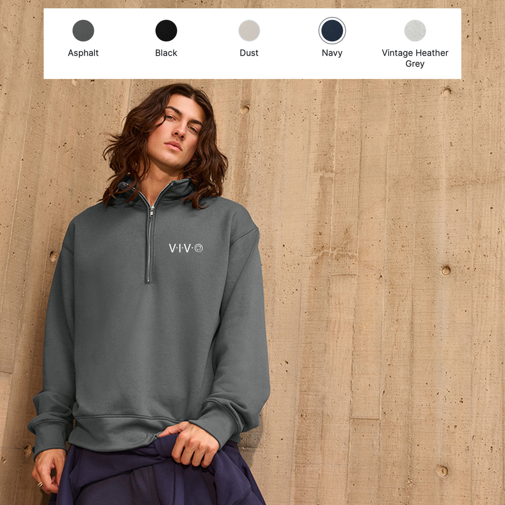 VIVO - BELLA+CANVAS® Unisex 10-Ounce Heavyweight 1/2-Zip Sweatshirt