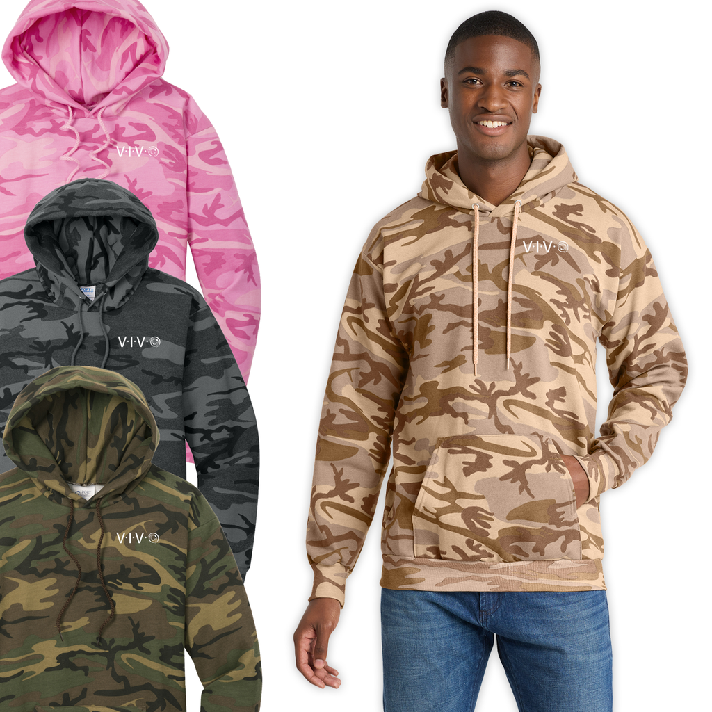 VIVO - CFleece Camo Pullover Hooded Sweatshirt