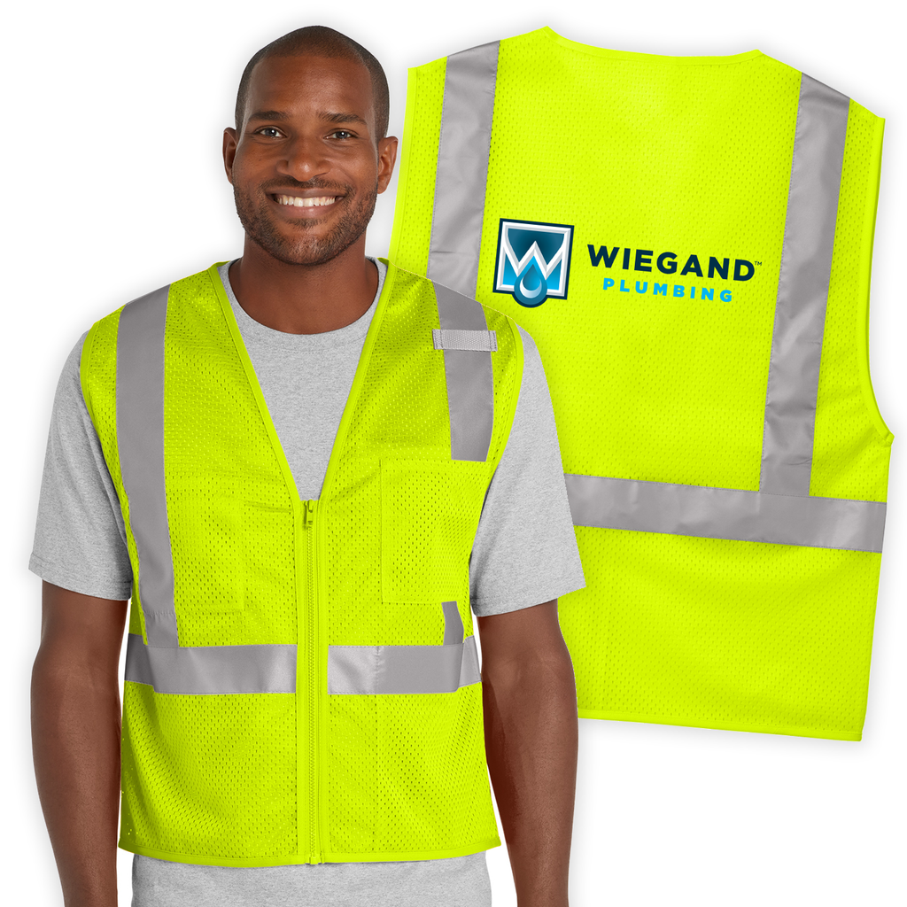 WGPBNG - Wiegand Plumbing - CornerStone® ANSI 107 Class 2 Mesh Zippered Vest