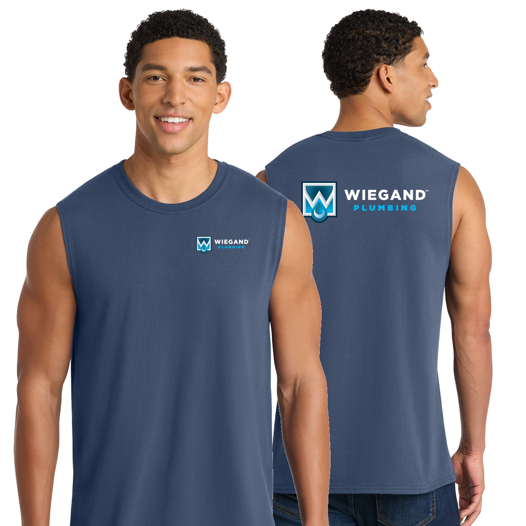 WGPBNG - Wiegand Plumbing - Navy Sleevless Tee