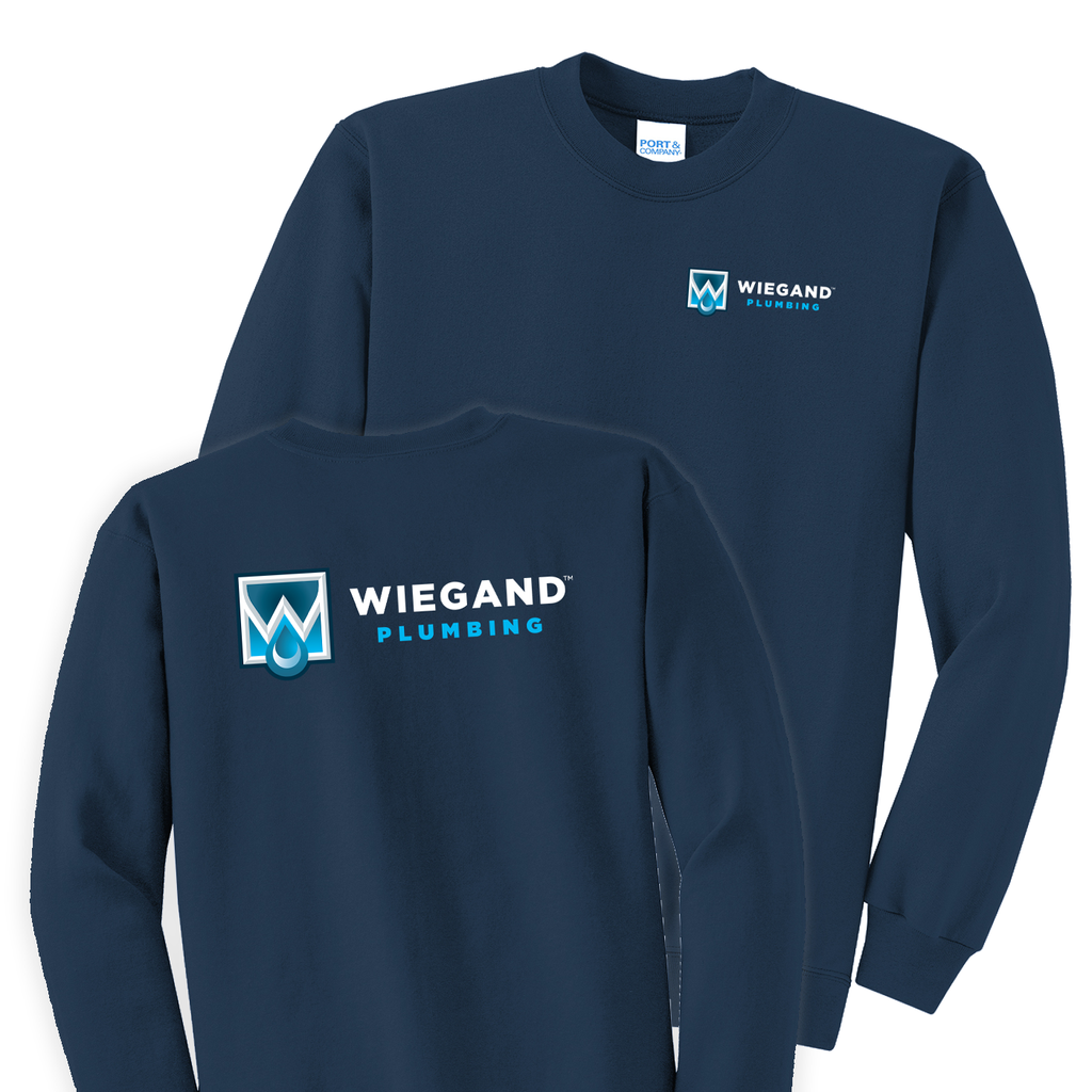 WGPBNG - Wiegand Plumbing - Navy Sweatshirt