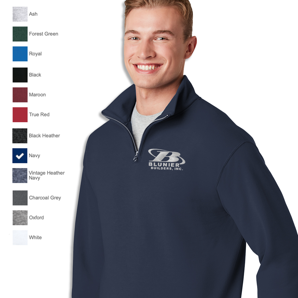 BB - JERZEES 1/4 Zip Cadet Collar Sweatshirt