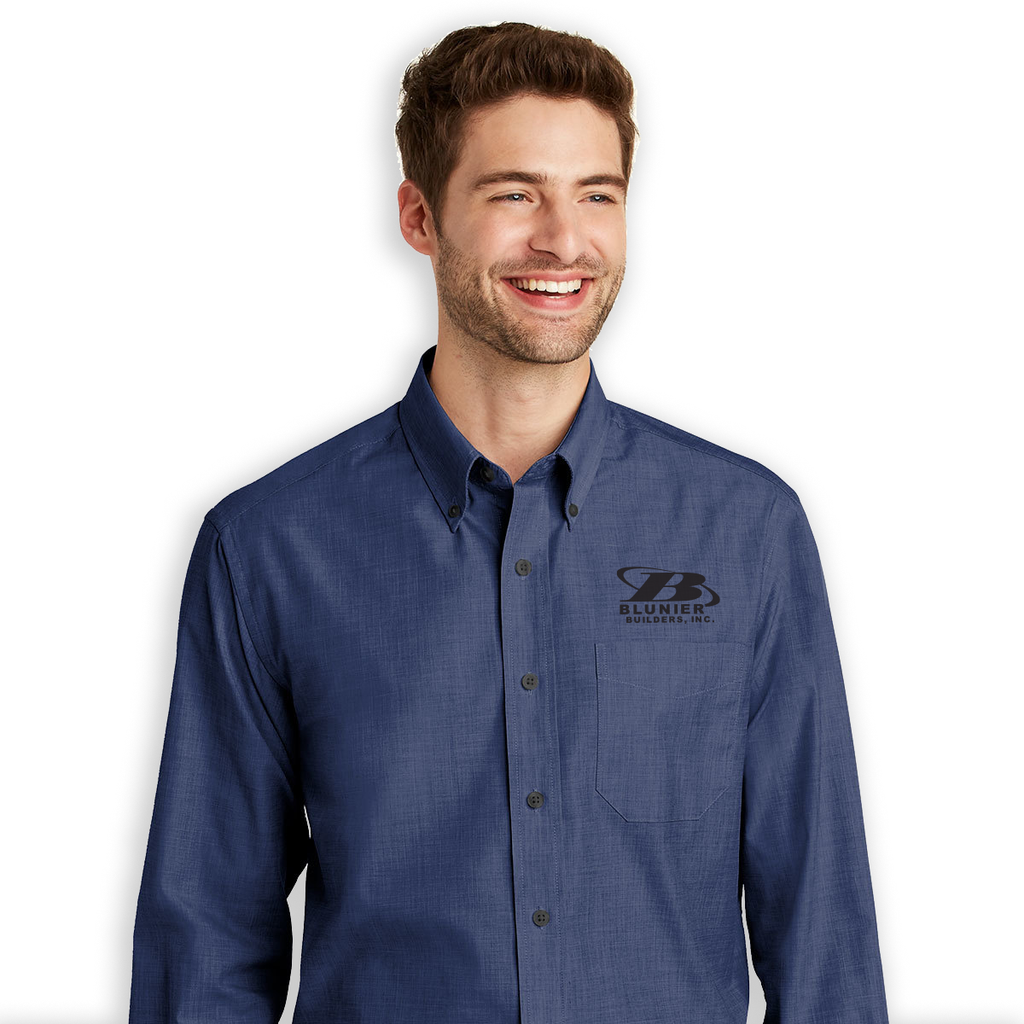 BB - Blunier Builders - TALL Crosshatch Easy Care Shirt