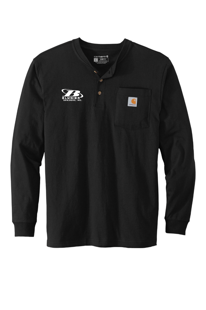 BCP - Blunier Customer - Long Sleeve Henley T-Shirt - Black