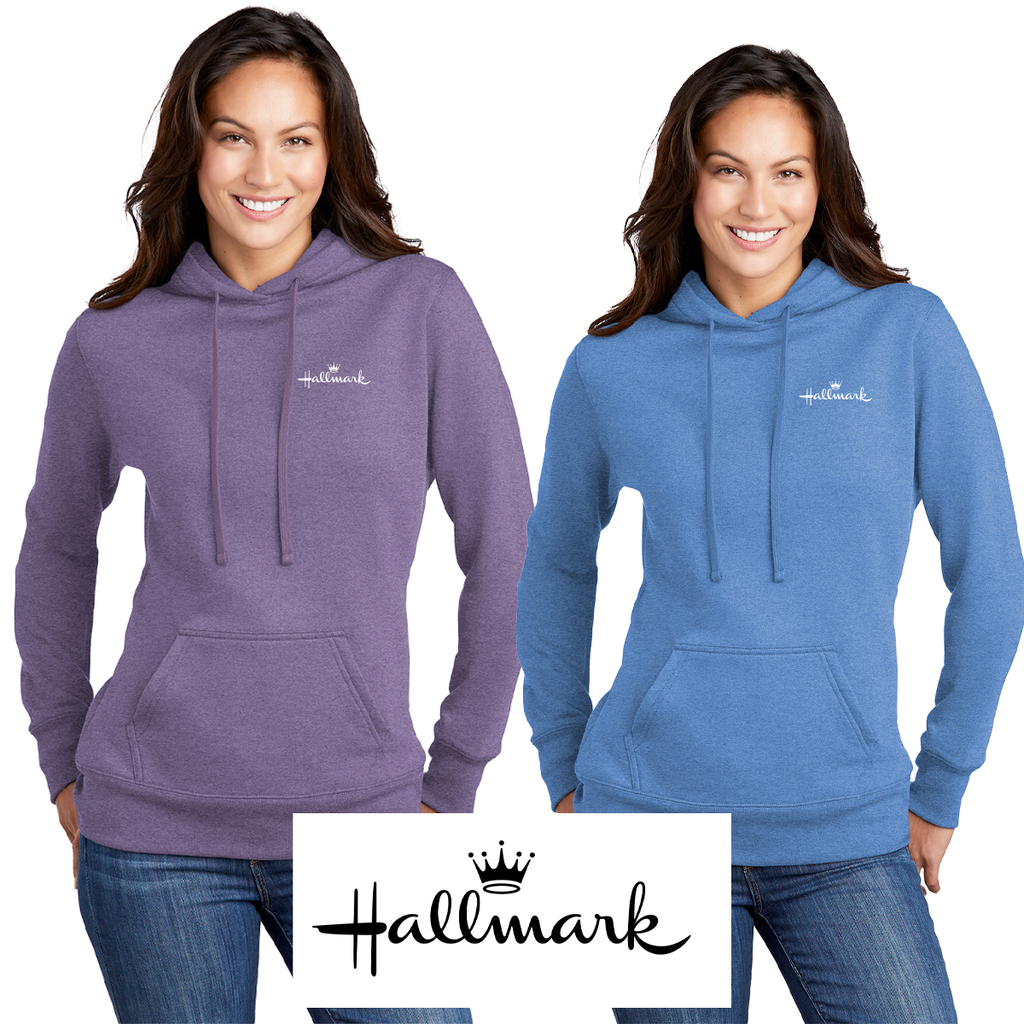 Hallmark - Port & Company ® Ladies Core Fleece Pullover Hooded Sweatshirt Brand Logo